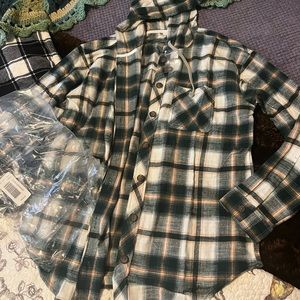 NWT! Maurice’s hooded flannel